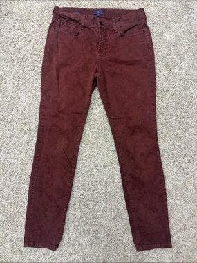 NYDJ Burgundy Paisley Print Skinny Jeans Size 4 Made in USA